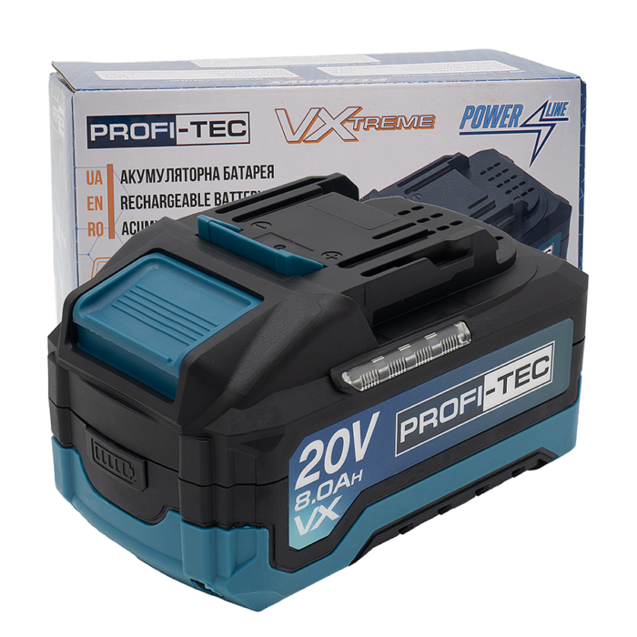Батарея Profi-Tec PT2080VX 20 В 8,0 Aг 21700 (007020)