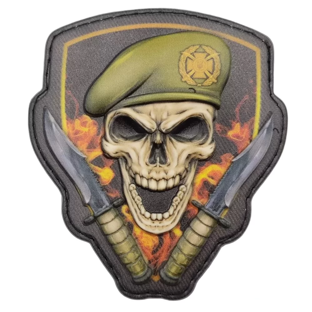 Патч объемный 3D Череп в берете Сухопутные войска ПВХ (07130284)