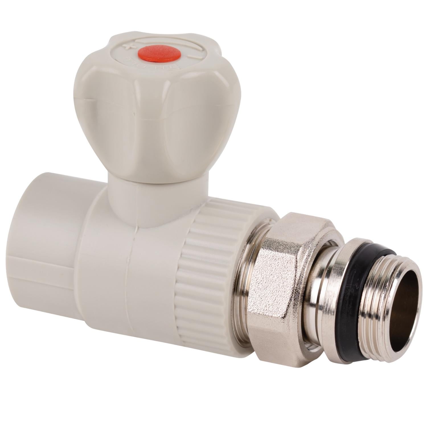 Кран радиаторный прямой Thermo Alliance PPR 25х3/4" с американкой (DSW429)