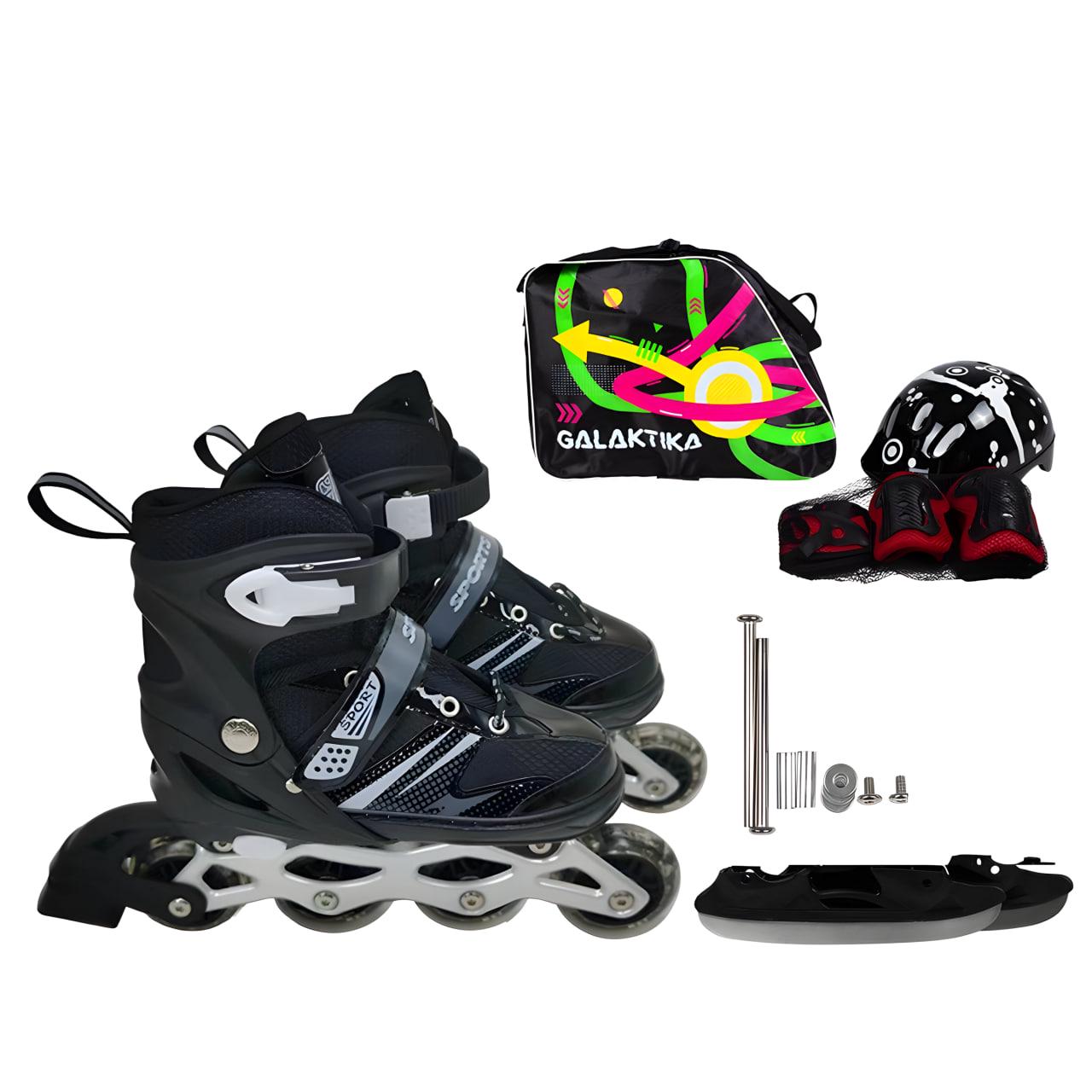 Ролики р. 31-34 Черный (RS-0038 SL) - фото 2 Ролики р. 31-34 Черный (RS-0038 SL) - фото 2