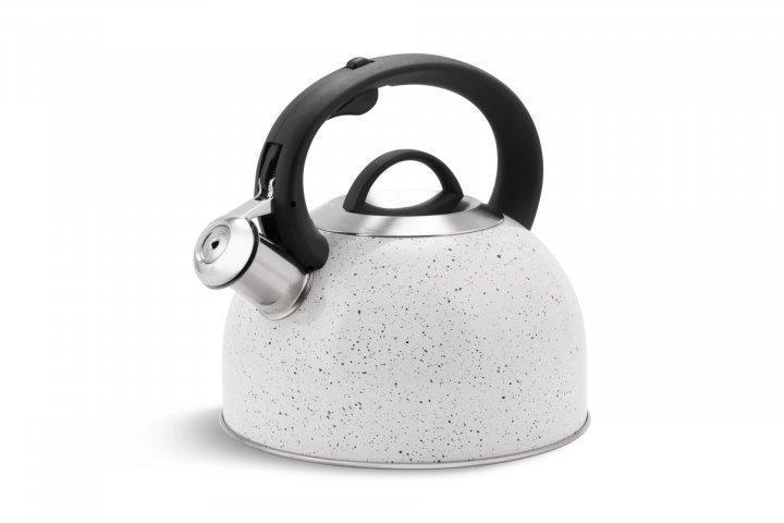 Чайник зі свистком для індукційної плити Edenberg EB-1440 2,5 л з нержавіючої сталі Білий (2530557744) - фото 3