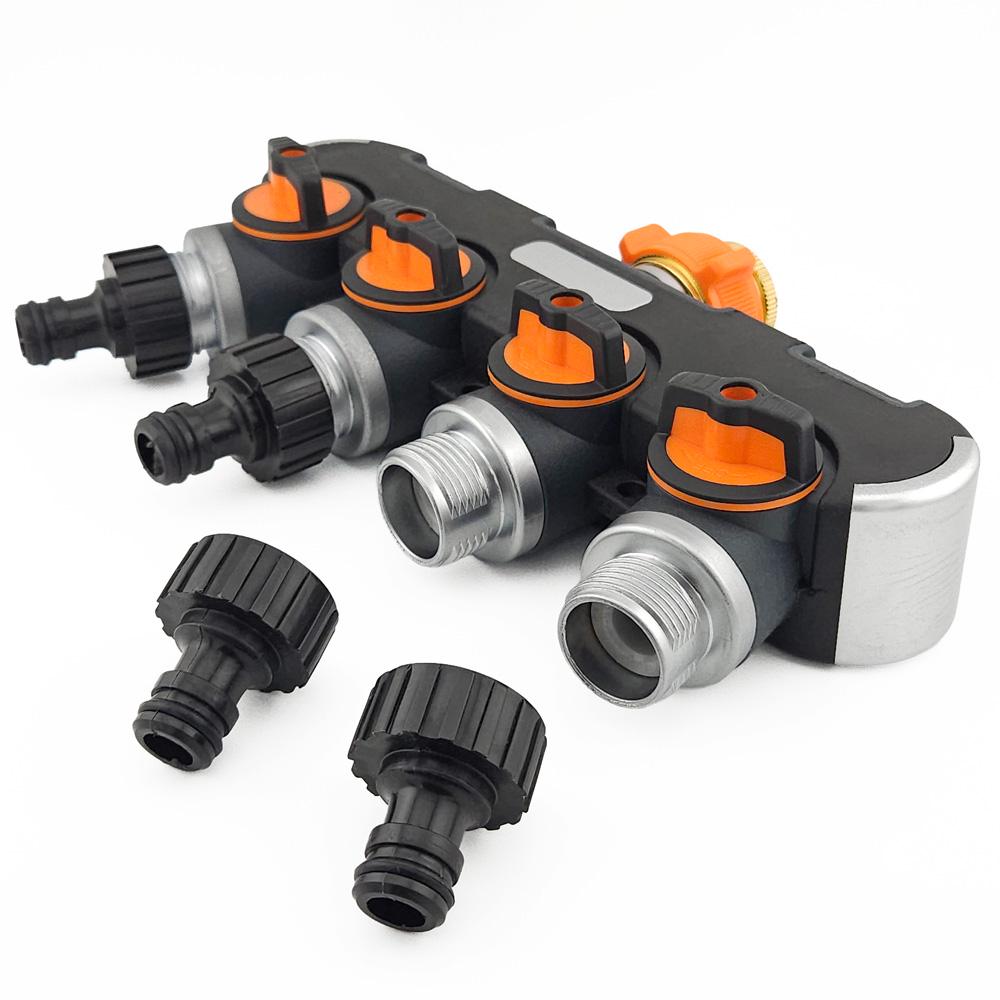 Разветвитель LOSSO MY-85004-2 для шланга поливочного 4-х канальный (497219539)