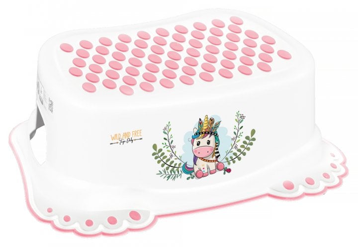 Подставка для ног Tega Baby Дикий Запад Единорог с противоскользящей резиной Белый (DZ-006-103)