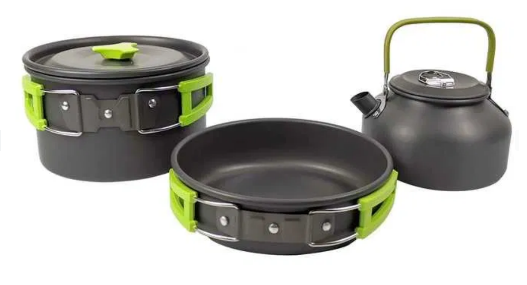 Набор посуды Supretto с чайником туристический Green (1885415433) - фото 6
