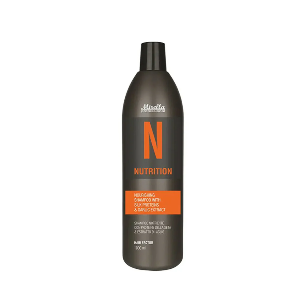 Шампунь живильний з протеїнами шовку та екстрактом часнику Mirella Professional N Nourishing Shampoo 1000 мл