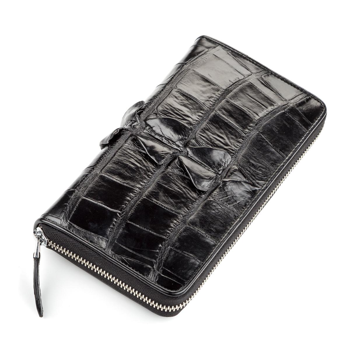 Кошелек-клатч Crocodile leather 18024 натуральная кожа Черный (7529)