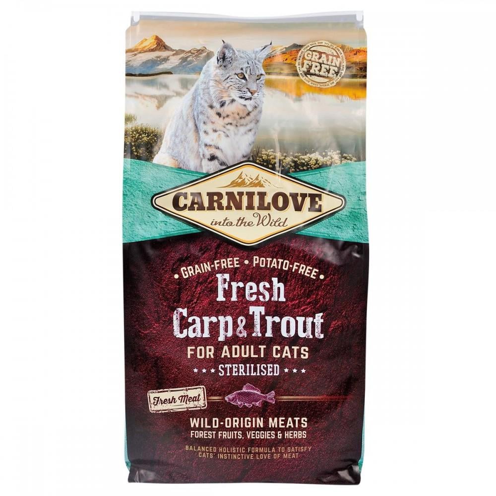 Корм сухий Carnilove Fresh Carp & Trout для стерилізованих котів/риба 6 кг - фото 3