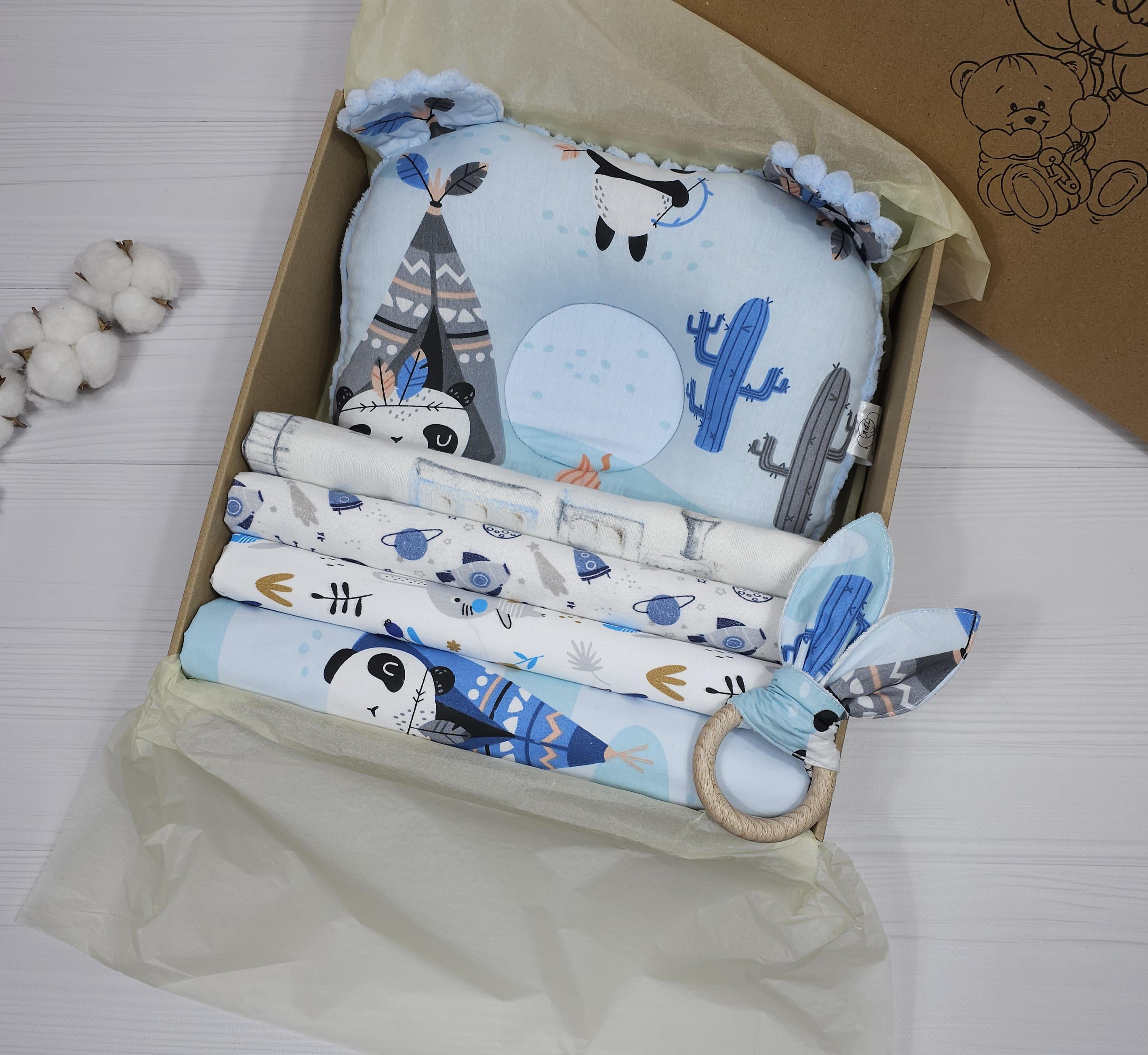 Набор пеленок a.l.babybox Панда индеец 6 шт. Голубой (18237131)