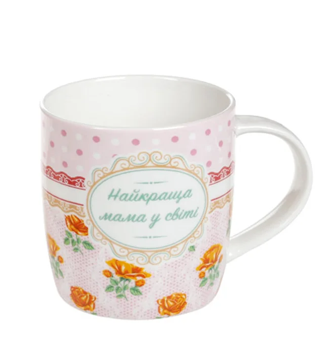 Чашка фарфоровая Flora Мама 0,38 л 31906