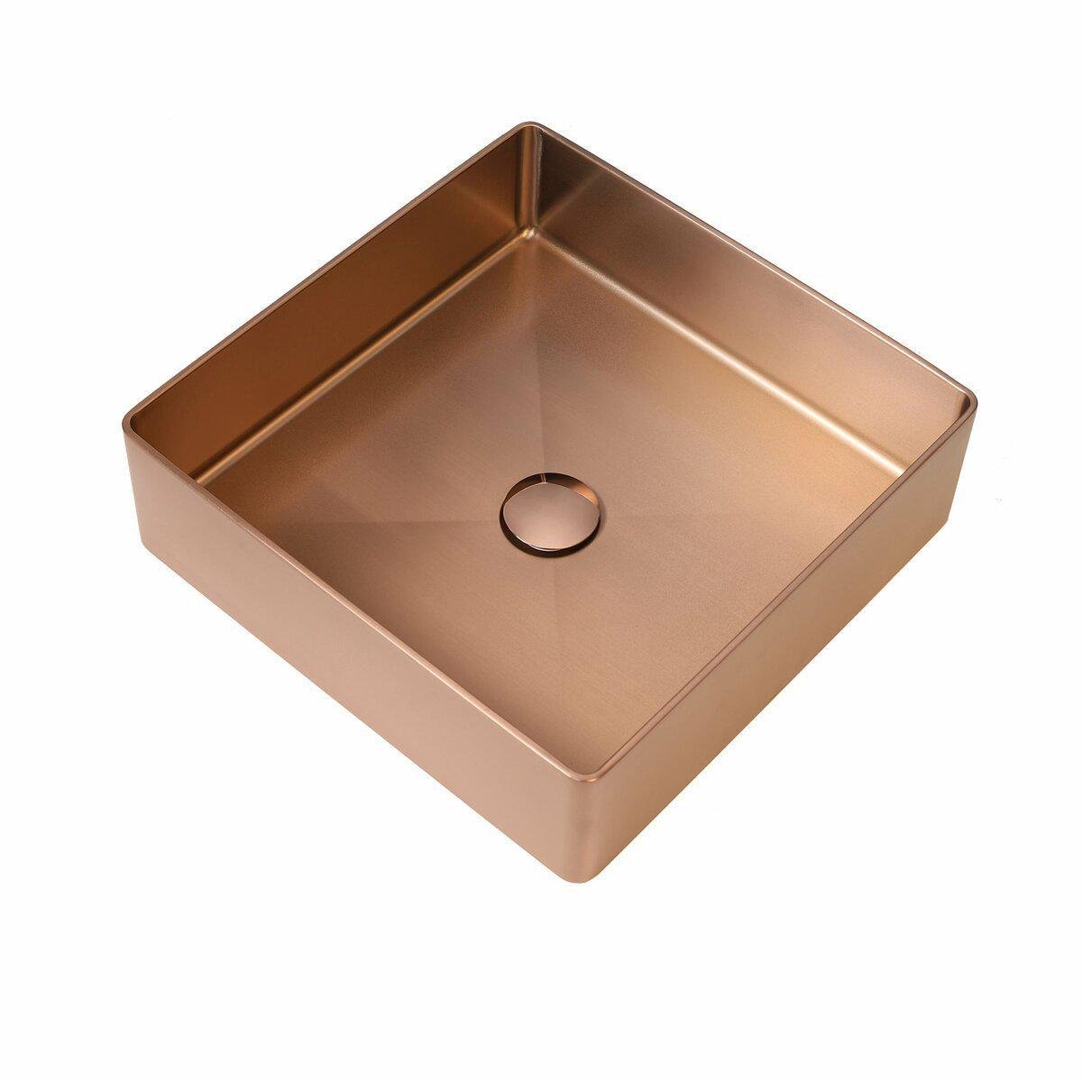 Умывальник Platinum Handmade PVD 400x400 мм Медный (PLTM-SP000032529)