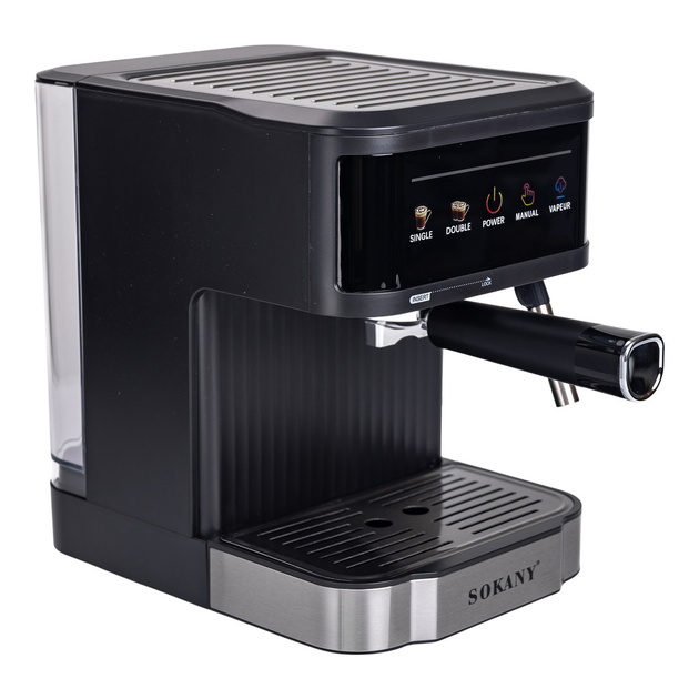 Кофеварка рожковая с капучинатором Sokany SK-04025 1,8 л профессиональная электрическая 850 Вт Черный - фото 5
