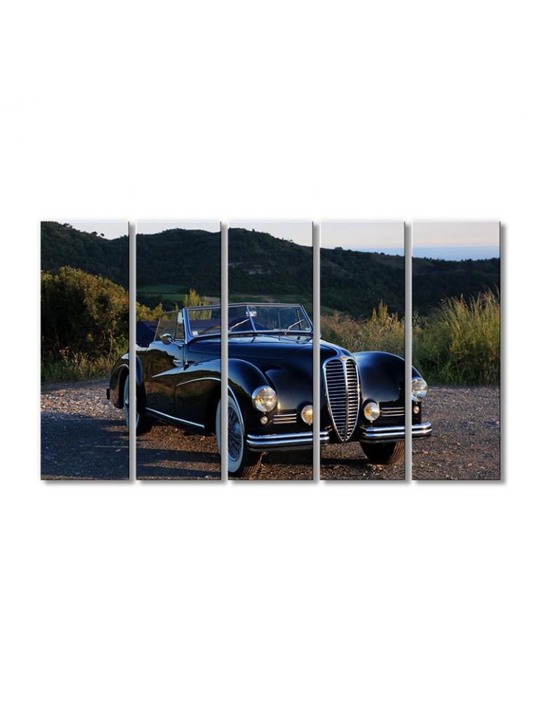 Картина модульная Старинный автомобиль черный 5 модулей 80x120 см Картина модульная Старинный автомобиль черный 5 модулей 80x120 см