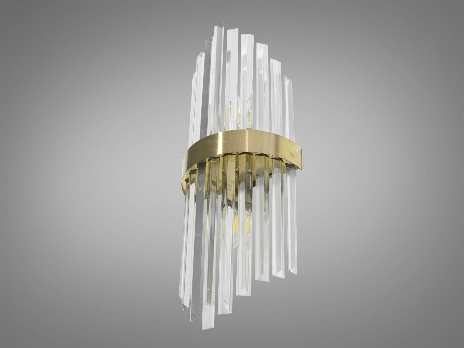 Светильник хрустальный настенный Золотой (88016/D230x550G) - фото 2