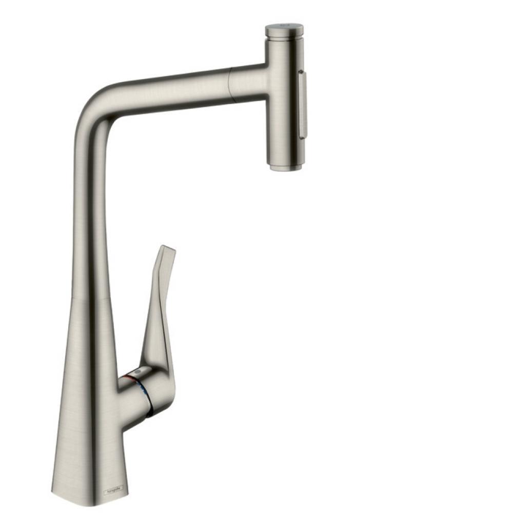 Смеситель для кухни Hansgrohe Metris Select M71 73816800 с видвижной лейкой Сатин (142248)