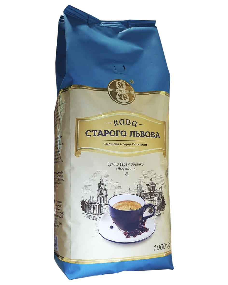 Кава Кава Старого Львова Лигуминная с ароматом ирландского крема зерно 1 кг (52103)