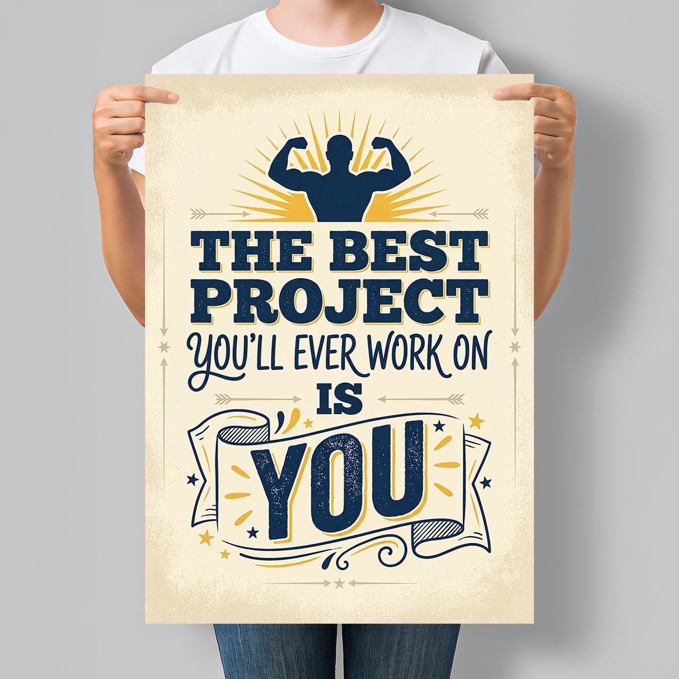 Постер мотивационный The Best Project You'll Ever Work On Is You 30x42 см A3 без рамки (MOTN021_A3) Постер мотивационный The Best Project You'll Ever Work On Is You 30x42 см A3 без рамки (MOTN021_A3)