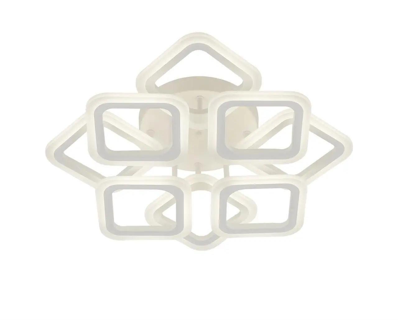 LED-люстра потолочная акриловая Valeso 5104-4+4S 112W Белый (28689224)