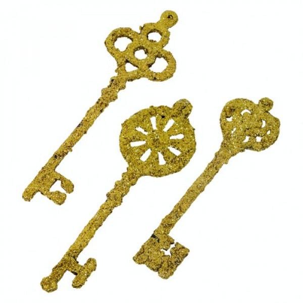 Новогодняя подвеска Seta Ключик 3 шт. (17-159GL)