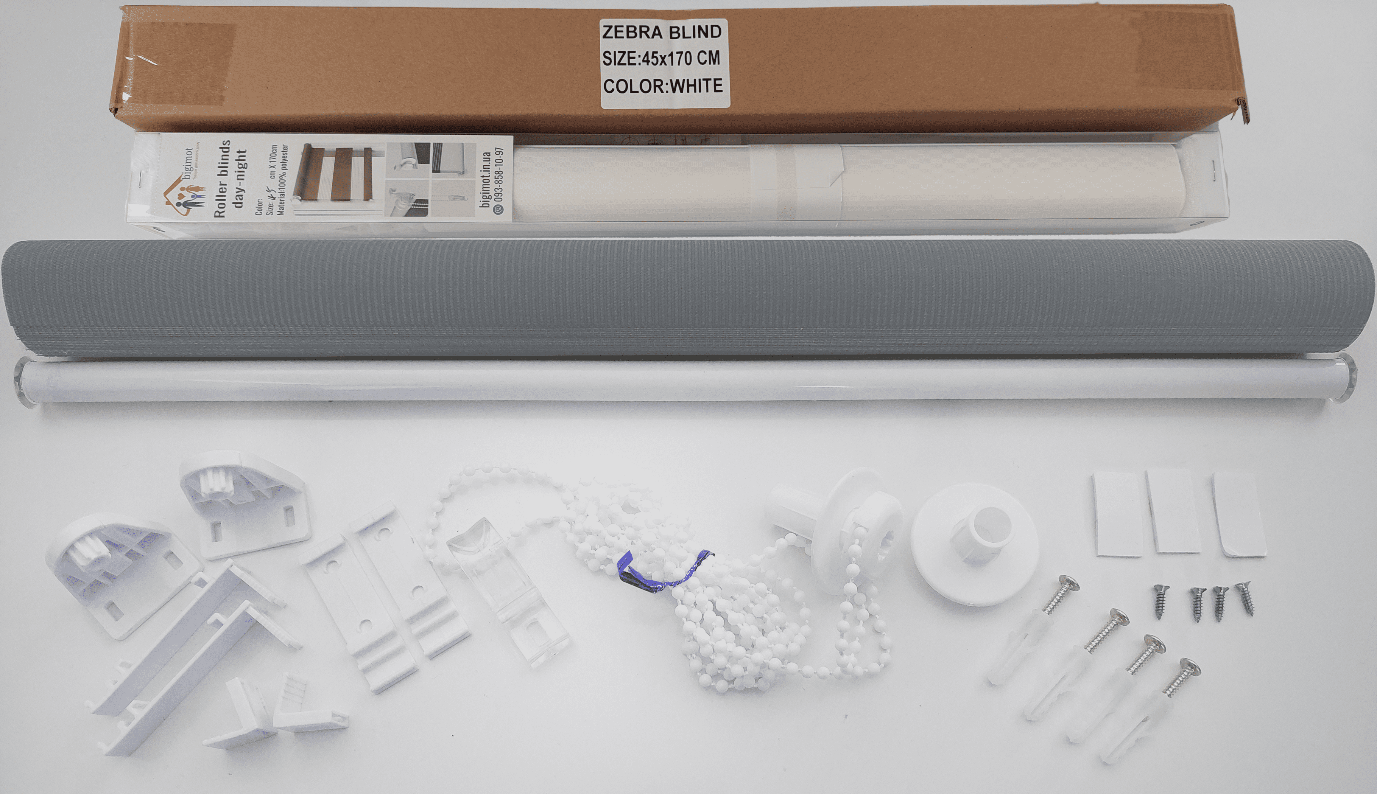 Ролета день-ночь Bigimot 47,5x165 см Светло-серый (N 305-165-47,5) - фото 4 Ролета день-ночь Bigimot 47,5x165 см Светло-серый (N 305-165-47,5) - фото 4