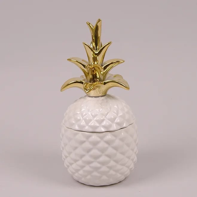 Емкость керамическая Ананас Flora Белый (26292)