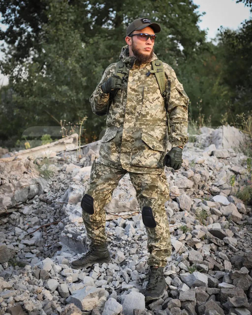 Костюм демисезонный с наколенниками и налокотниками FCT Design Горка 5 р. 40-42 Пиксель ВСУ