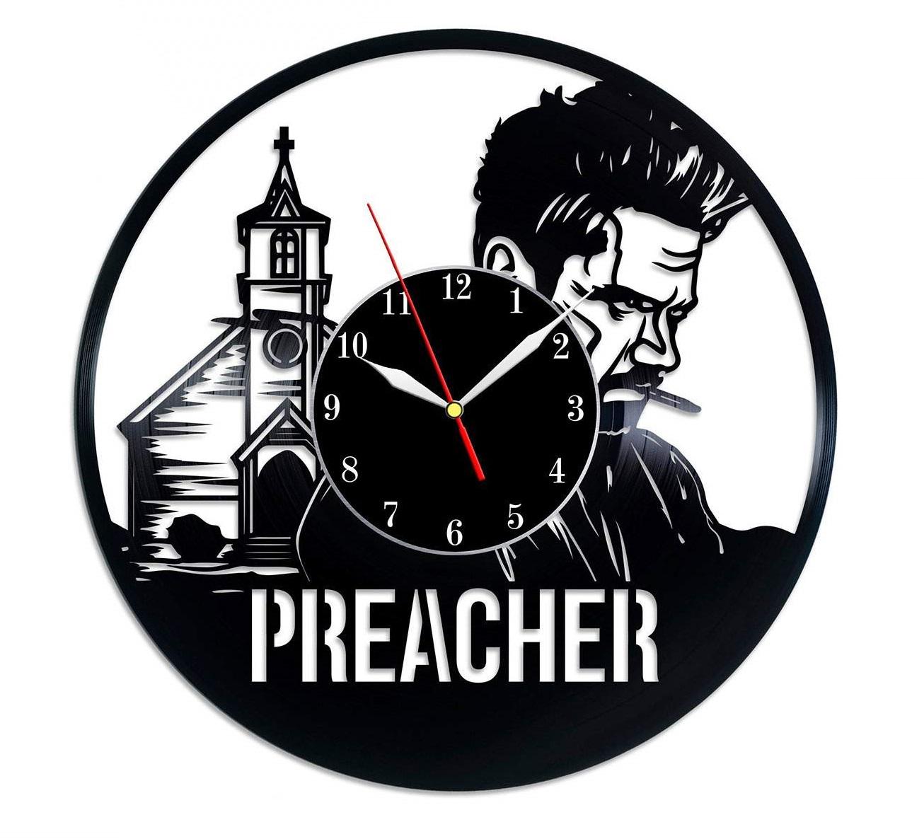 Часы настенные Проповедник 2044 из виниловой пластинки