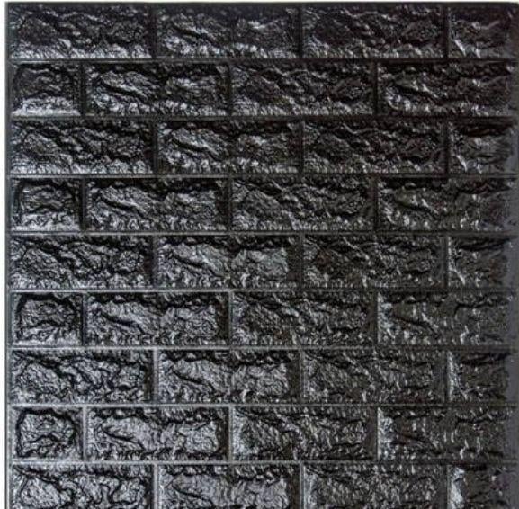 3D-панель декоративна самоклеюча під цеглу 700x770x2 мм Чорний (BN2-010) - фото 4 3D-панель декоративна самоклеюча під цеглу 700x770x2 мм Чорний (BN2-010) - фото 4