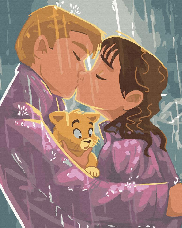 Картина по номерам Art Craft "Поцелуй под дождем 38x50 см (10242-AC)