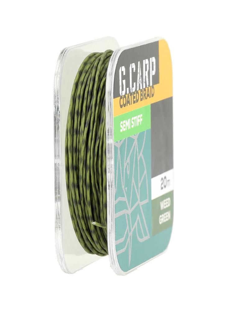 Повідковий матеріал Golden Catch G.Carp Coated Braid Stiff 20 м 25lb Weed Green (1929796788) - фото 1