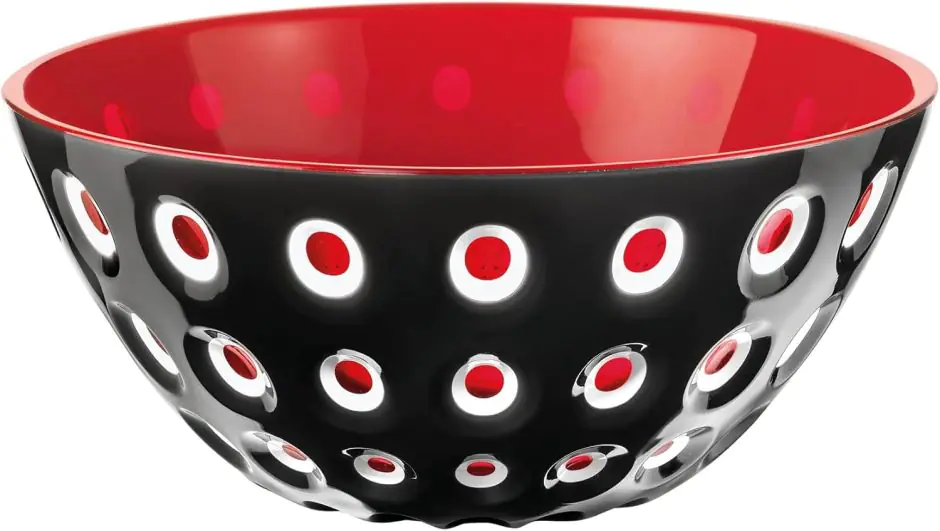Салатник Guzzini Le Murrine пластиковий 20 см Чорно-червоний (173-135-279420146)