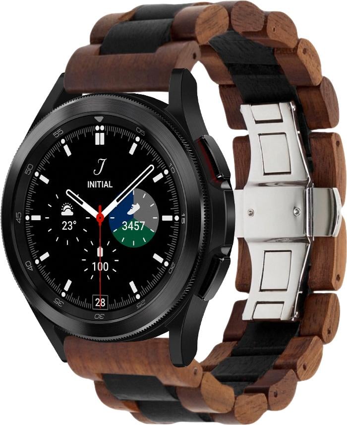 Ремешок деревянный WoodLock для Galaxy Watch 4 Classic 46 мм Black/Brown (28277-26) Ремешок деревянный WoodLock для Galaxy Watch 4 Classic 46 мм Black/Brown (28277-26)