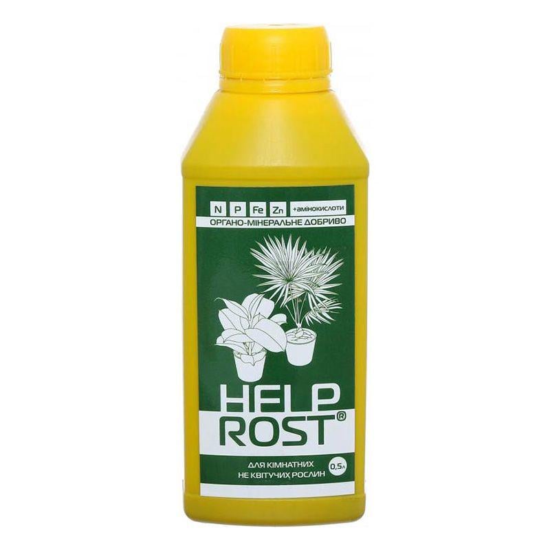 Добриво органо-мінеральне для декоративно-листяних Жива Земля Help Rost 500 мл