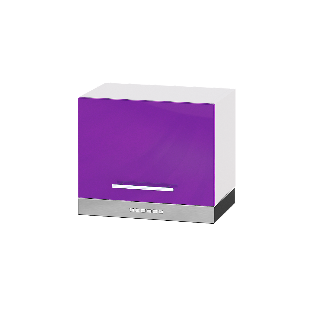 Шкаф верхний под вытяжку Эверест Модерн модуль Верх В15-500 50х30х36 см Сиреневый глянец/Белый (02770)