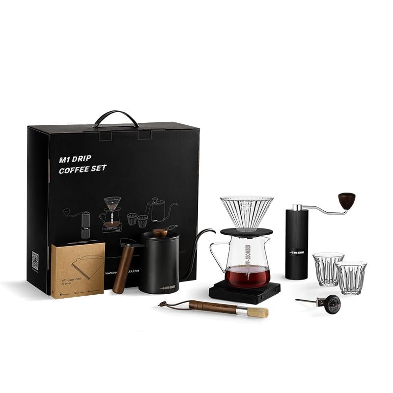 Подарунковий набір бариста MHW-3BOMBER M1 Drip Coffee Set Deluxe 10в1 Чорний (CS5469)