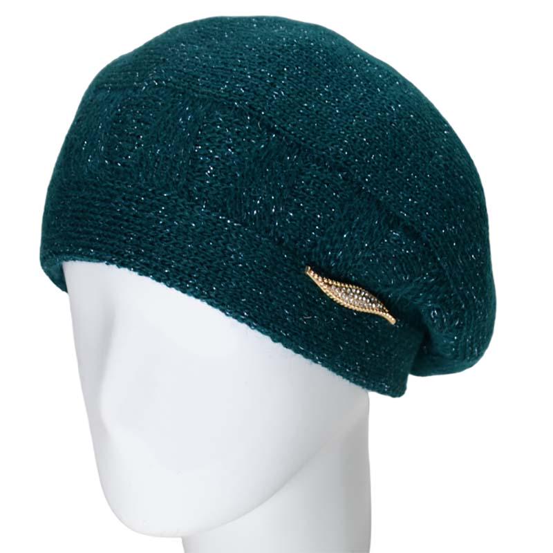 Берет женский Lirus Милена двойной с люрексовой нитью Зеленый (119204)