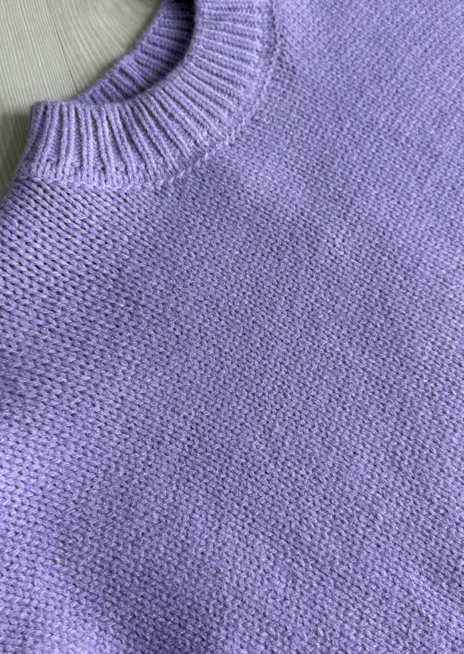 Светр жіночий Fancy Matinee 539 оверсайз однотонний OS Бузковий (5308) - фото 2