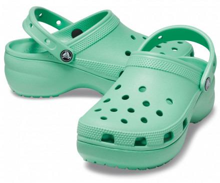 Сабо женские Crocs Classic Platform Clog M8W10 р. 41 26,5 см Jade Stone (206750) - фото 3 Сабо женские Crocs Classic Platform Clog M8W10 р. 41 26,5 см Jade Stone (206750) - фото 3