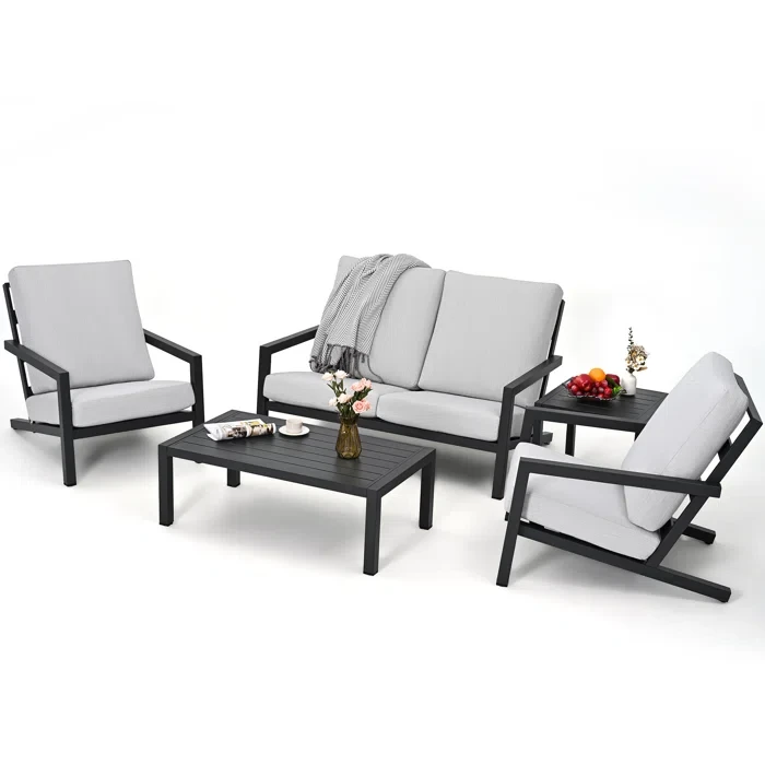 Комплект уличной мягкой мебели в стиле Loft с металлическим каркасом (KS-1375)