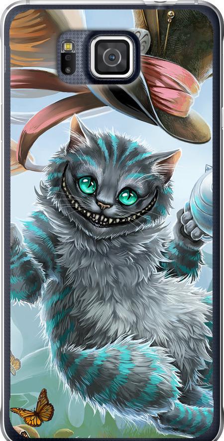 Чехол на Samsung Galaxy Alpha G850F Чеширский кот 2 (3993u-65-42517)