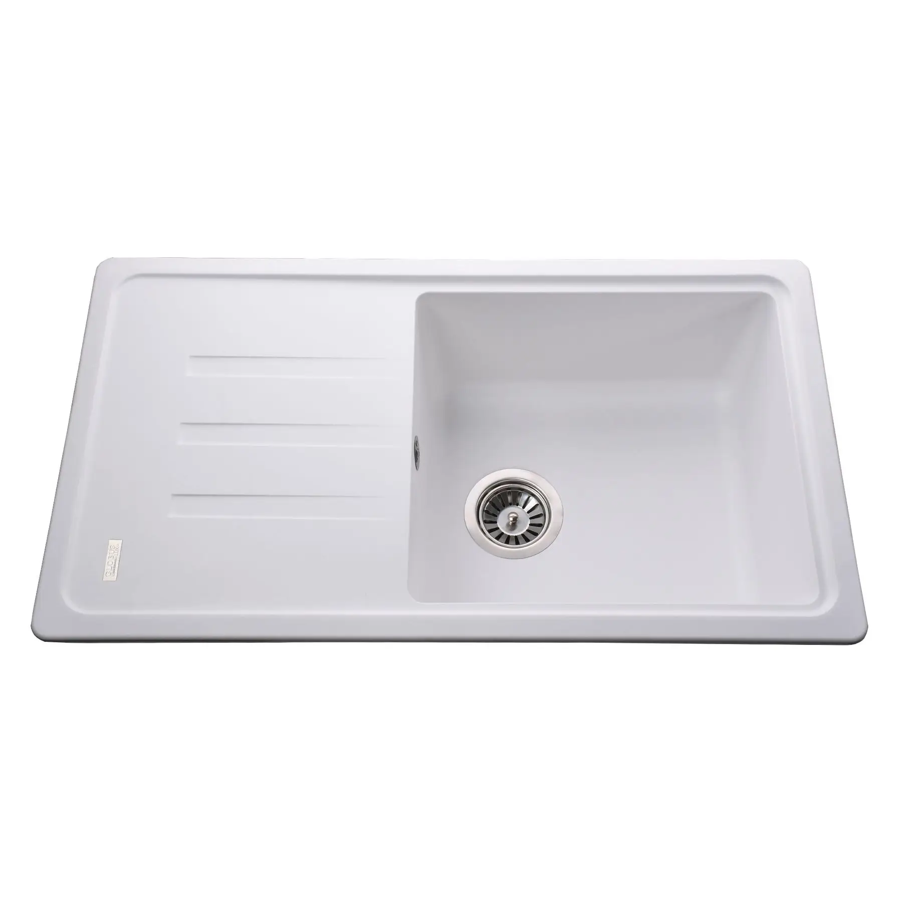 Мийка гранітна Globus Lux LUGANO А0007 780х435 мм Білий (GSR-000010664)