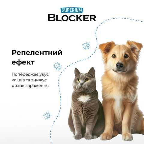 Ошейник от блох и клещей Superium Blocker противопаразитарный для кошек и собак 35 см (82593) - фото 3