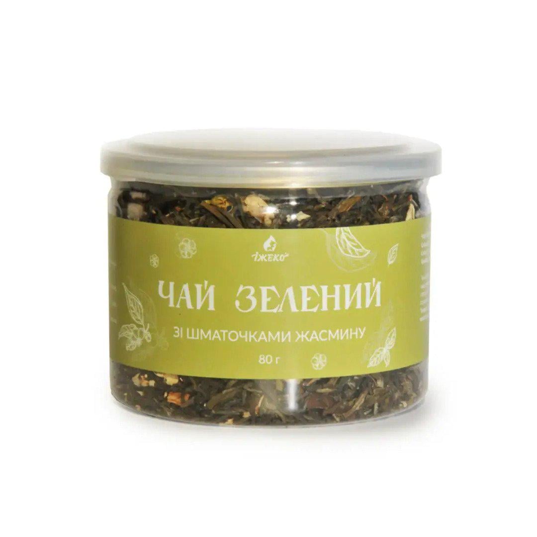 Чай зелений зі шматочками жасмину 80 г (4820223984835)