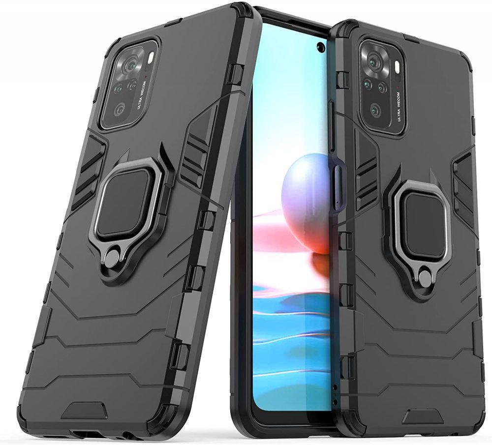 Противоударный чехол Xiaomi Poco M5s (подставка кольцо) Black (30705-2B)
