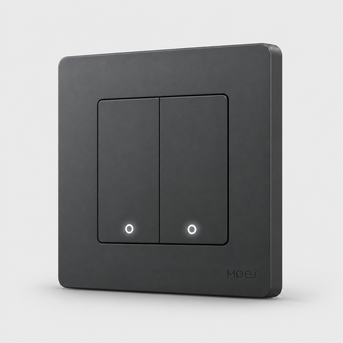 Выключатель беспроводной сценарный Moes Star Ring ZigBee 2 клавиши Серый (WH00918)