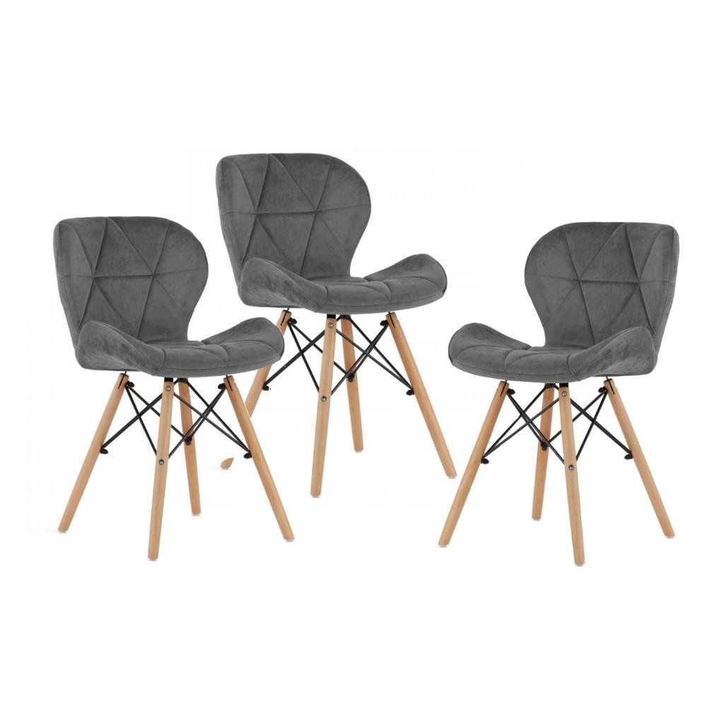 Кресло Bonro B-531 велюр серое комплект 3шт (4700032512)