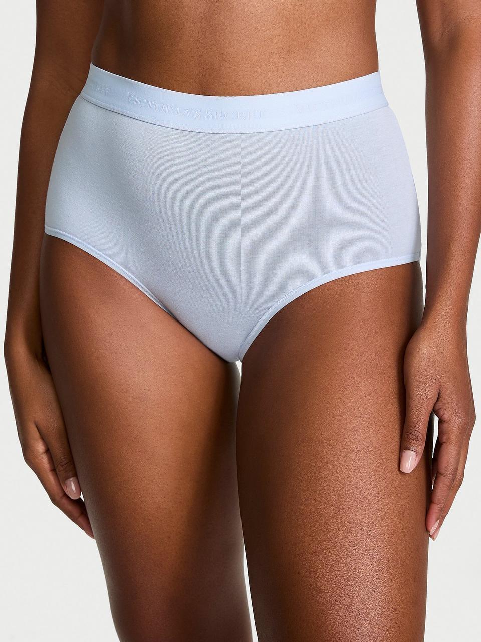Трусики женские Victoria's Secret Logo Cotton Brief Light Blue S Голубой (2126439778294)