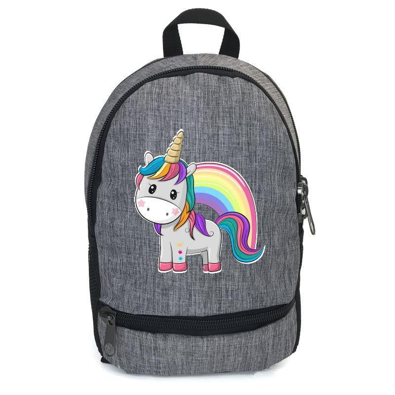 Школьный рюкзак детский Cappuccino Toys EDN-0017 с принтом Unicorn 12,5 л Серый (1369989220)
