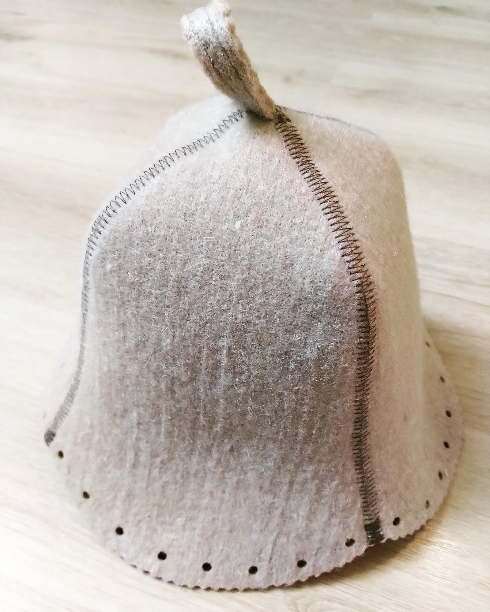 Шапка для бани и сауны Lider Вath hat войлок Бежевый (27071957)