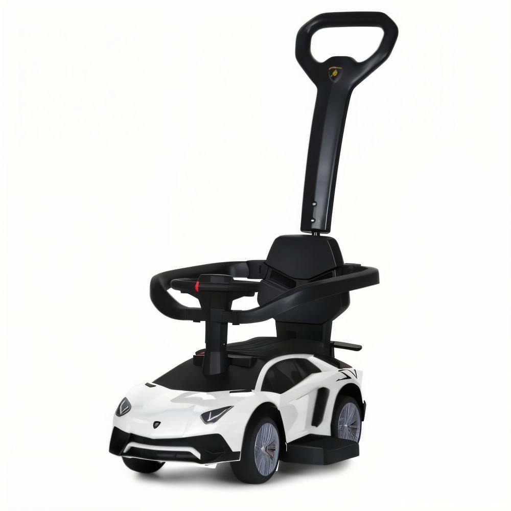 Каталка Lamborghini з батьківською ручкою Білий (5777EL-1)