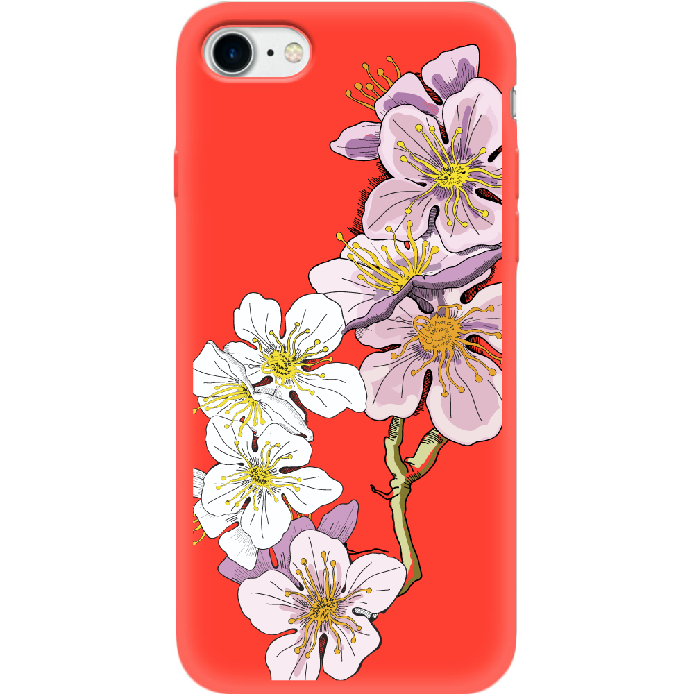 Чехол BoxFace Apple iPhone 7/8 SE  2020 Cherry Blossom Красный силикон (26205-cc4-35445)